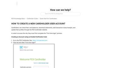 How to Create a New Cardholder User Account – PEX ...