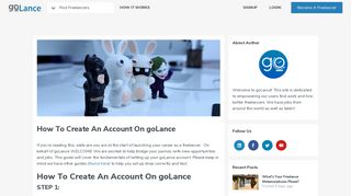 
                            7. How To Create An Account On goLance | goLance Blog - Golance Portal