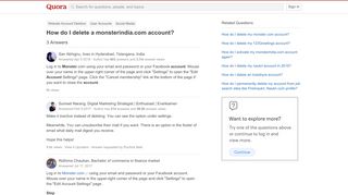 
                            6. How to delete a monsterindia.com account - Quora - My Monsterindia Com Portal