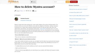 
                            11. How to delete Myntra account? - Forums - Myntra Account Portal