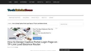 How to Design Captive Portal Login Page on TP-Link Load Balance ... - Kcet Captive Portal