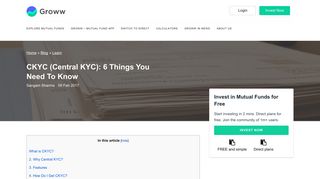 
                            7. How to Do KYC for Mutual Funds - Things to know about ... - Ckyc Identifier Portal