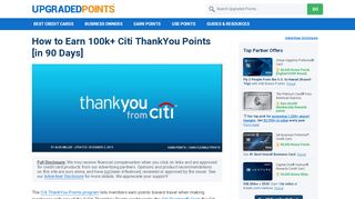 
                            3. How To Earn 100k+ Citi ThankYou Points [In 90 Days] - Citibusiness Thankyou Card Portal