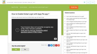 
                            5. How to Enable Global Login with Appy Pie app - Https Snappy Appypie Com Portal