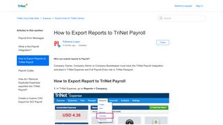 
                            6. How to Export Reports to TriNet Payroll – TriNet Cloud Help ... - Portal Trinet