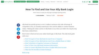 
                            8. How to Find and Use Your Ally Bank Login | GOBankingRates - Ally 401k Portal