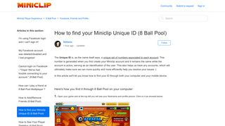 
How to find your Miniclip Unique ID (8 Ball Pool) – Miniclip ...  
