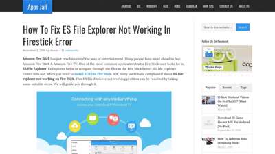 How To Fix ES File Explorer Not Working In Firestick Error