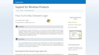 
                            2. How To Fix Mss Extranet Login Errors in Windows - Mss Extranet Login