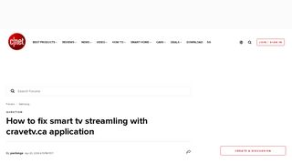 How to fix smart tv streamling with cravetv.ca application ... - Cravetv Sign In Issues