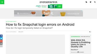 
                            4. How to fix Snapchat login errors on Android | Android Central - Www Snapchat Com Portal Failed