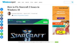
                            5. How to Fix Starcraft 2 Issues in Windows 10 - Windows Report - Starcraft 2 Portal Error