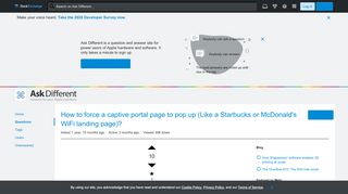 
                            1. How to force a captive portal page to pop up (Like a Starbucks or ... - Starbucks Portal Page Not Loading