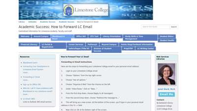 How to Forward LC Email - Limestone College
