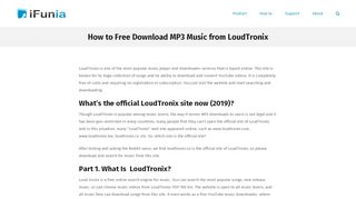 
                            3. How to Free Download MP3 Music from LoudTronix - iFunia - Loudtronix Sign Up