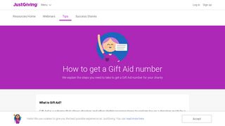
                            6. How to get a Gift Aid number - JustGiving - Hmrc Charity Gift Aid Portal