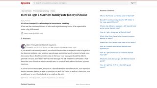 
                            9. How to get a Marriott family rate for my friends - Quora - Marriott Employee Rate Portal