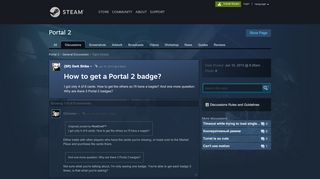 
                            3. How to get a Portal 2 badge? :: Portal 2 General ... - Steam Community - Portal 2 Steam Badges