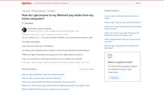 
How to get access to my Walmart pay stubs from my home computer ...
