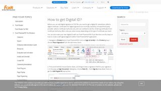 
                            7. How to get Digital ID? - Foxit Reader - Foxit Software - Foxit Id Sign Up