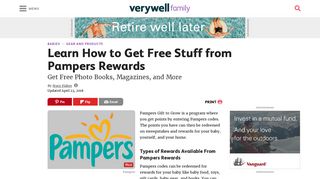 How to Get Free Stuff From Pampers Rewards - Verywell Family - Pampers Club Portal