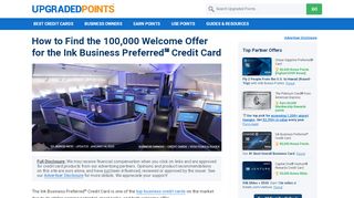 
                            9. How To Get The Ink Business Preferred 100,000 Bonus [2020] - Chase Ink Sign Up
