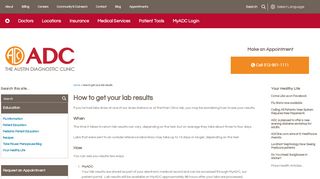 
                            3. How to get your lab results | The Austin Diagnostic Clinic - Myadc Patient Portal