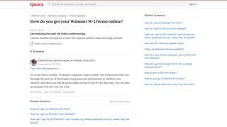 
                            9. How to get your Walmart W-2 forms online - Quora