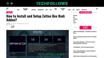 How to Install and Setup Zattoo Box Kodi Addon? - Tech Follows