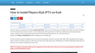 
                            8. How to Install Players Klub IPTV on Firestick & Kodi ... - The Players Klub Portal Credentials