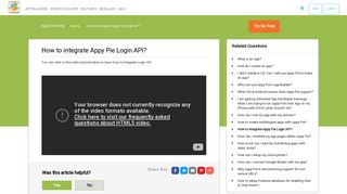 
                            4. How to integrate Appy Pie Login API - Https Snappy Appypie Com Portal