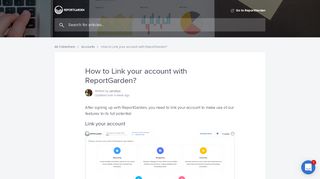 
                            1. How to Link your account with ReportGarden? | Report ... - Reportgarden Portal