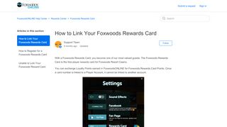 
                            6. How to Link Your Foxwoods Rewards Card ... - Foxwoods Rewards Sign Up