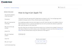 
                            6. How to log in (on Apple TV) – NFL Game Pass - Nfl Game Pass Portal Free 2017