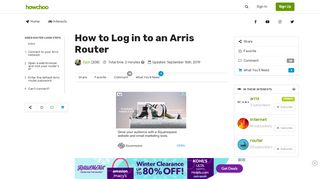 
How to Log in to an Arris Router - howchoo  
