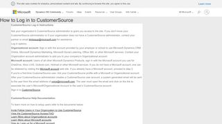 
                            8. How to Log in to CustomerSource - Microsoft Dynamics ... - Microsoft Dynamics Gp Customer Source Portal
