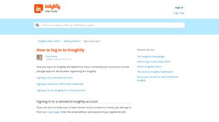 
                            1. How to log in to Insightly – Insightly Help Center - Https Www Insightly Com Portal