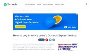 
How to Log in to My Lowe's Outlook Express In-box - Techwalla
