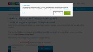 
                            7. How to log in to the control panel | 123 Reg Support - 123 Reg Webmail Portal