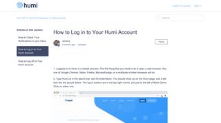 
                            5. How to Log in to Your Humi Account – Humi Help Center - Humi Portal