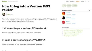 
How to Log into a Verizon FiOS Router - howchoo
