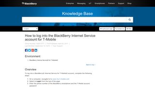 
                            4. How to log into the BlackBerry Internet Service account for T ... - Tmo Blackberry Net Email Portal