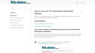 How to log into The Newsletter Newsletter website - The ...