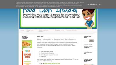 How to Log On to PeopleSoft Self-Service  Food Lion Insider