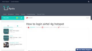 
                            1. How to Login Airtel 4G Hotspot - The complete Guide - Bpedia - Airtel 4g Hotspot Portal Id And Password