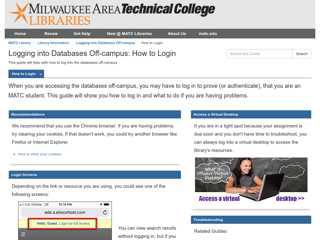 
                            3. How to Login - Milwaukee Area Technical College