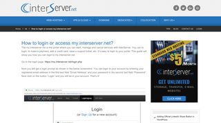 
                            6. How to login or access my.interserver.net? - Interserver Tips - Interserver Portal