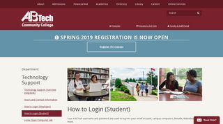 
                            3. How to Login (Student) | Technology Support | - A-B Tech - Abtech Moodle Portal