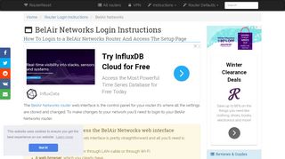 
                            7. How To Login to a BelAir Networks Router And Access The ... - Bel Air Internet Portal