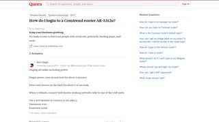 
                            4. How to login to a Comtrend router AR-5312u - Quora - Comtrend Ar 5312u Portal